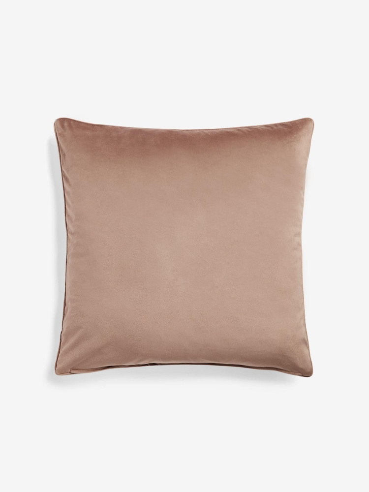 Espresso Brown 59 x 59cm Matte Velvet Cushion - Image 5 of 5
