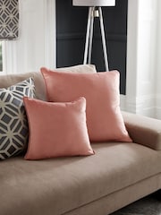 Blush Pink 43 x 43cm Matte Velvet Cushion - Image 1 of 6