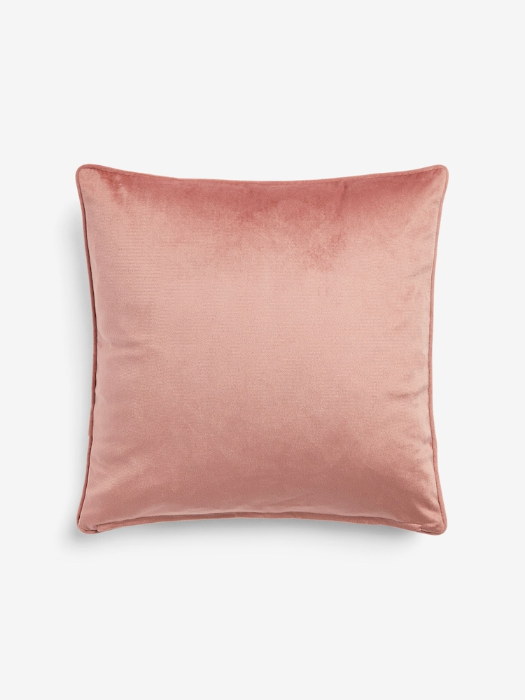 Blush Pink 43 x 43cm Matte Velvet Cushion - Image 6 of 6