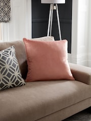 Blush Pink 59 x 59cm Matte Velvet Cushion - Image 1 of 6