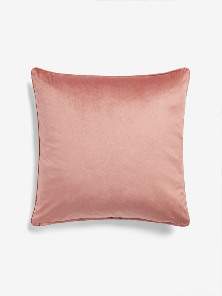 Blush Pink 59 x 59cm Matte Velvet Cushion - Image 6 of 6