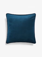 Navy 43 x 43cm Matte Velvet Cushion - Image 5 of 7