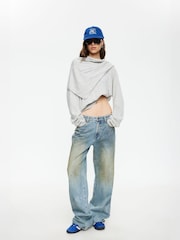 Lioness Grey Olsen Relaxed Collared Knit Top - Image 3 of 5