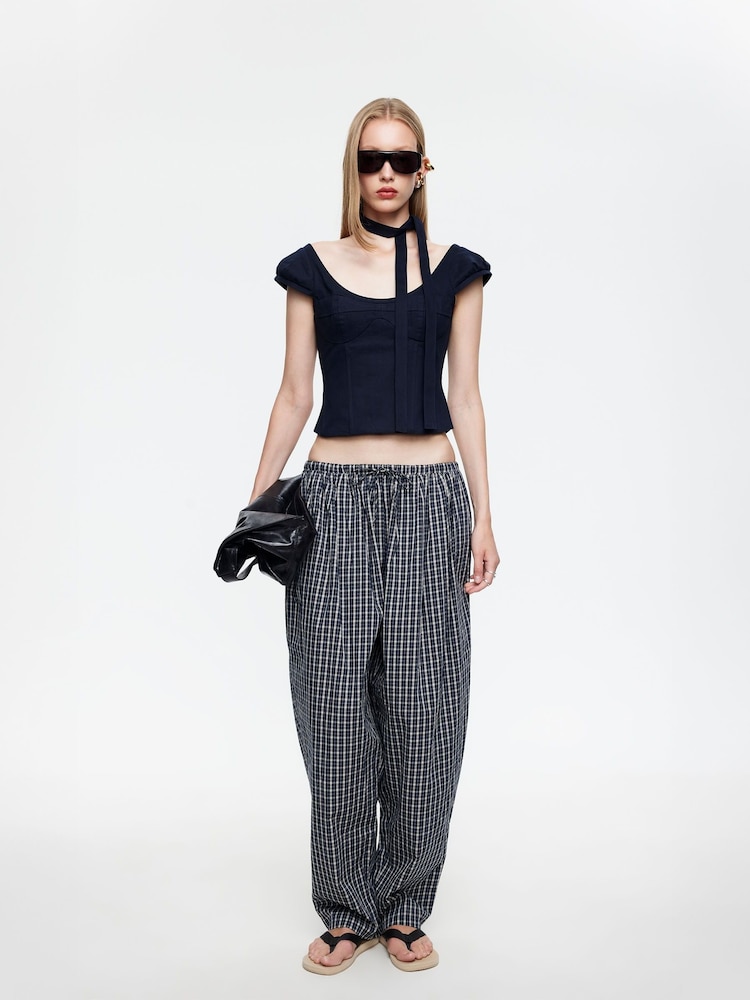 Lioness Blue Inzio Structured Corset Top - Image 1 of 5