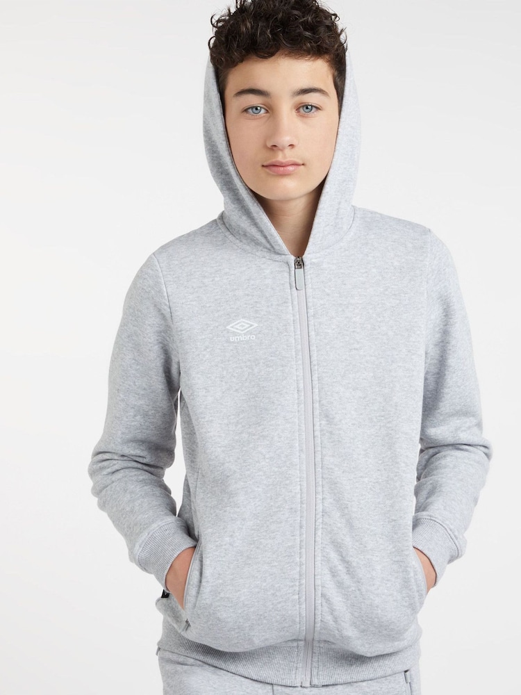 Umbro Grey Club Leisure Zip Through Hoodie - Image 2 of 5