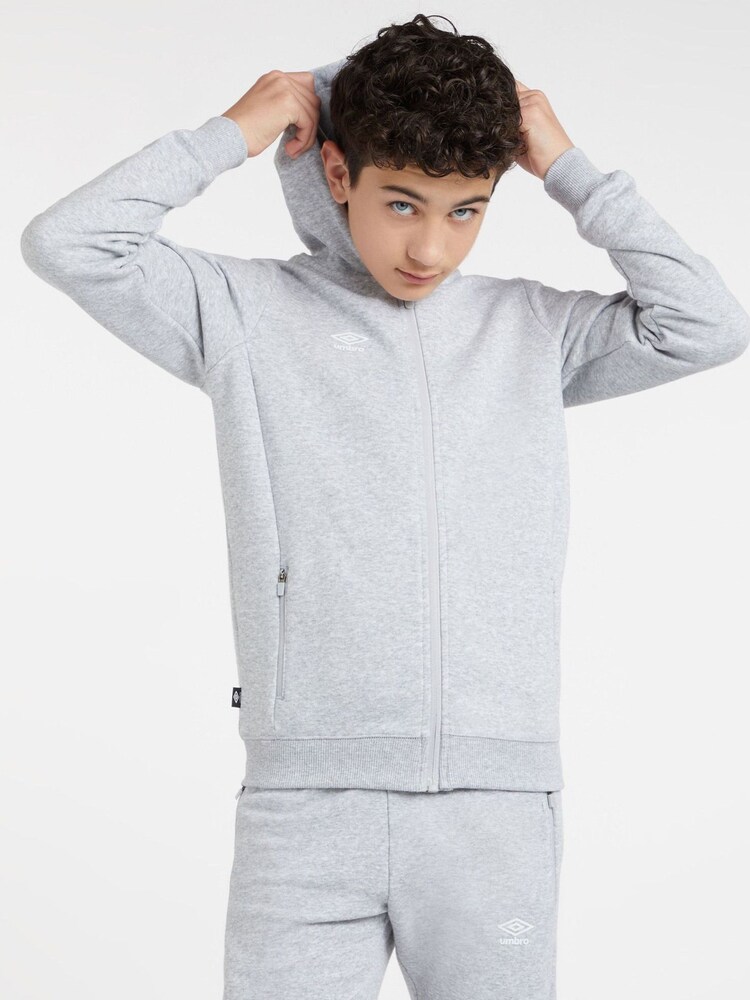 Umbro Grey Club Leisure Zip Through Hoodie - Image 3 of 5