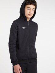 Черный/хромированный - Худи на молнии Umbro Club Leisure - Изображение 3 из 5