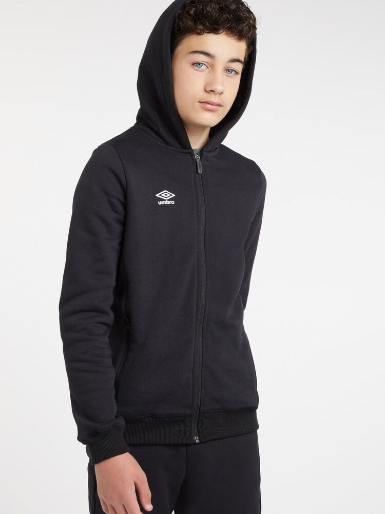 Umbro Black Chrome Club Leisure Zip Through Hoodie - Image 3 of 5