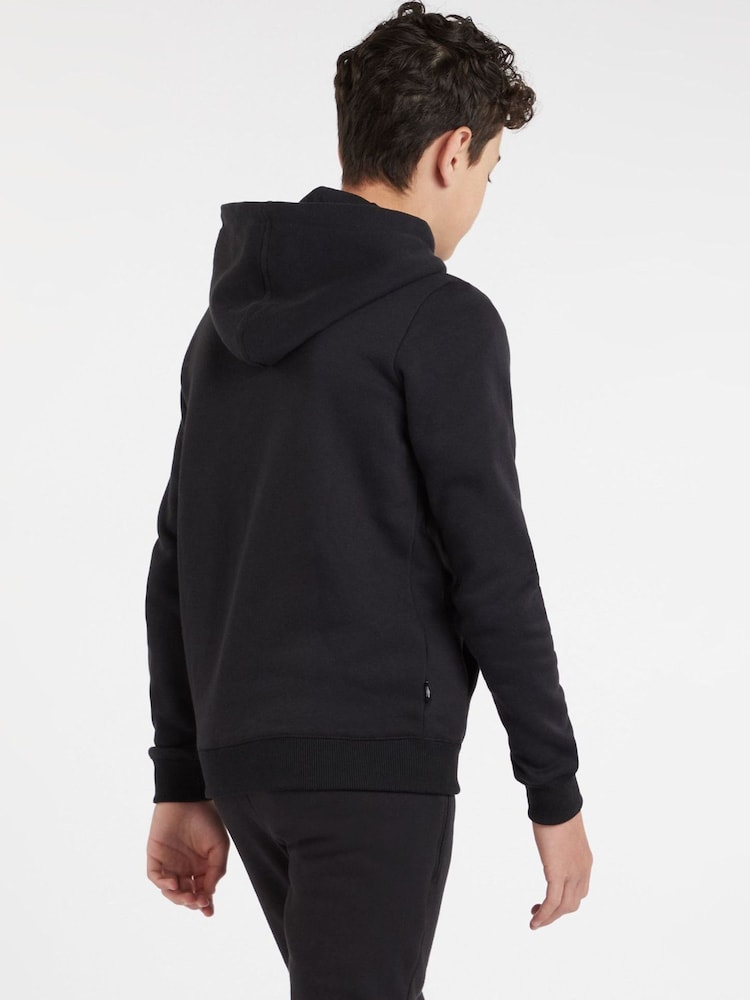 Umbro Black Chrome Club Leisure Overhead Hoodie - Image 2 of 5 Umbro Black Chrome Club Leisure Overhead Hoodie - Image 2 of 5