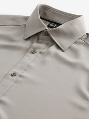 Neutral Champagne Regular Fit EDIT Satin Shirt - Image 8 of 9