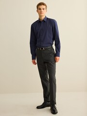 Navy Blue Geometric Print Motionflex Shirt - Image 2 of 8