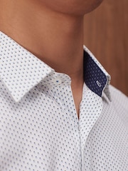 White Geometric Print Motionflex Shirt - Image 1 of 1