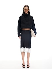 Lioness Black Shoreline High Neck Cropped Windbreaker - Image 1 of 5