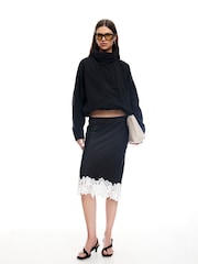 Lioness Black Shoreline High Neck Cropped Windbreaker - Image 2 of 5