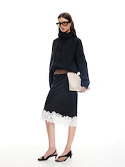 Lioness Black Shoreline High Neck Cropped Windbreaker - Image 4 of 5