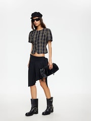 Lioness Black Safari Polka Dot Wrap Midi Skirt - Image 5 of 5