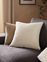 Light Natural Bertie Bouclé Cushion - Image 1 of 4