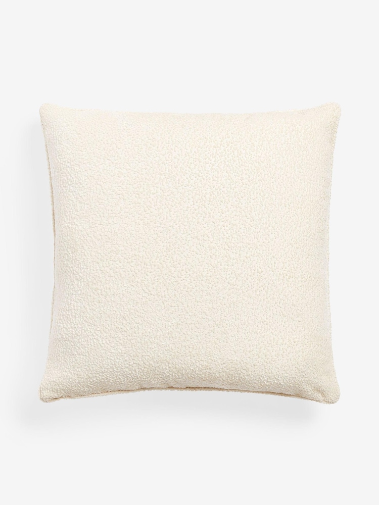 Light Natural Bertie Bouclé Cushion - Image 2 of 4