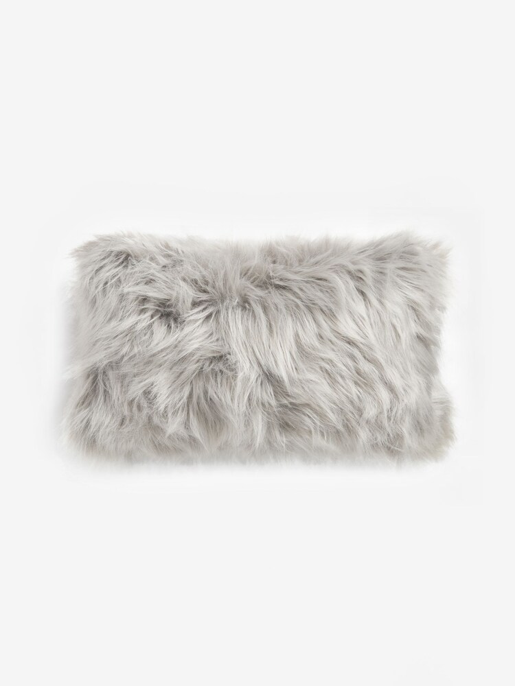 Long Faux Fur Cushion - Image 5 of 6