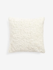 Ivory Mila Textured Faux Fur Cushion - Image 6 of 7