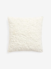 Ivory Mila Textured Faux Fur Cushion - Image 7 of 7
