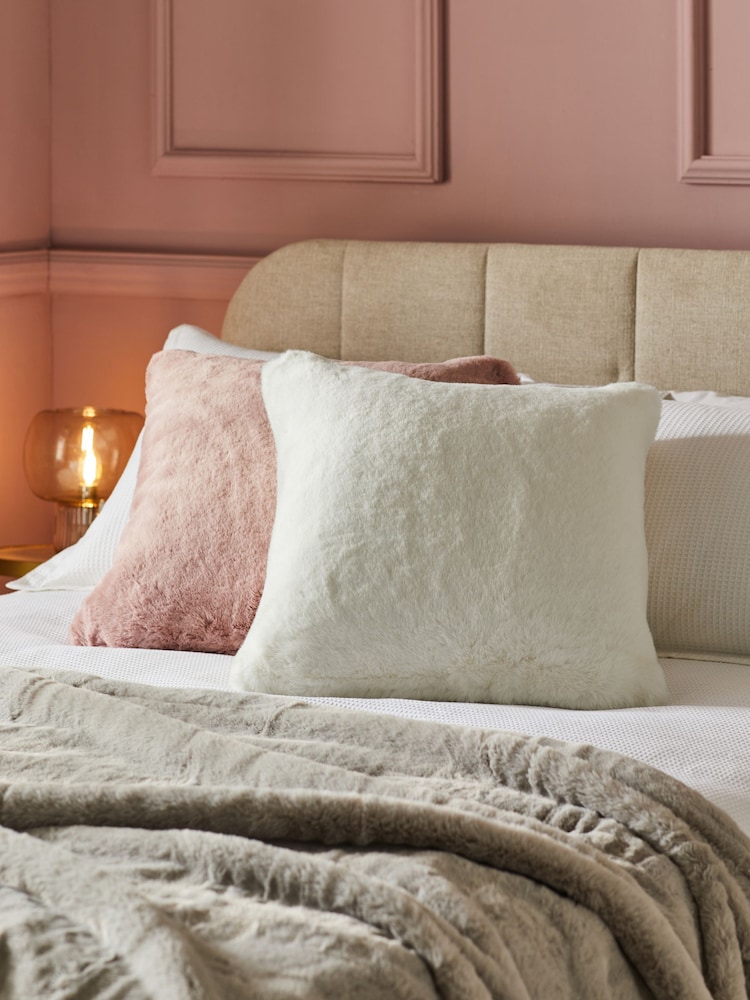 Soft To Touch Plush Faux Fur Cushion - Image 1 of 6