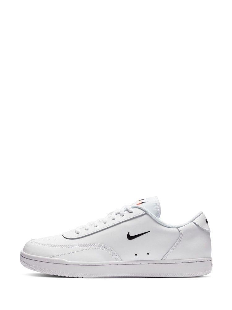 Nike White/Black Court Vintage Trainers - Image 2 of 10