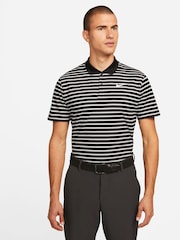 Nike Black Dri-FIT Victory Striped Golf Polo Shirt - Image 1 of 8
