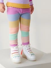Rainbow Stripe Rib Jersey Leggings (3mths-7yrs) - Image 1 of 6