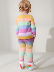 Rainbow Stripe Rib Jersey Leggings (3mths-7yrs) - Image 3 of 6
