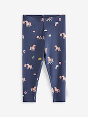 Navy Unicorn Rib Jersey Leggings (3mths-7yrs) - Image 5 of 7