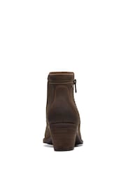 Clarks Brown Leather Neva Western Boots - Image 2 of 7