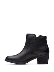 Clarks Black Leather Neva Western Boots - Image 2 of 7