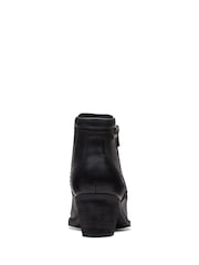 Clarks Black Leather Neva Western Boots - Image 6 of 7