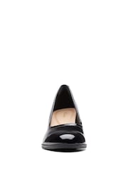 Clarks Black Standard Fit (F) Patent Freva 55 Court Shoes - Image 6 of 7