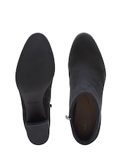 Clarks Black Standard Fit (F) Suede Freva55 Zip Boots - Image 7 of 7