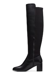 Clarks Black Leather Freva 55 Stretch Boots - Image 2 of 7