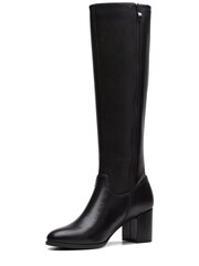 Clarks Black Leather Freva55 Long Boots - Image 3 of 7