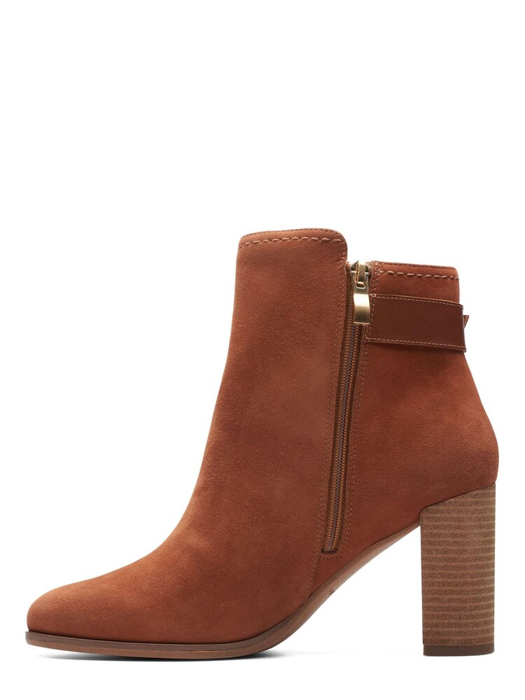 Clarks Brown Caramel Suede Freva85 Buckle Boots - Image 2 of 7
