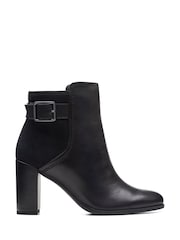 Clarks Black Caramel Suede Freva85 Buckle Boots - Image 1 of 7