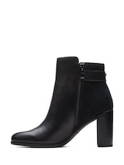 Clarks Black Caramel Suede Freva85 Buckle Boots - Image 2 of 7