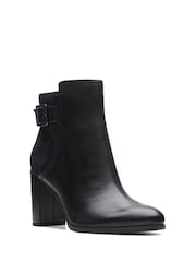 Clarks Black Caramel Suede Freva85 Buckle Boots - Image 3 of 7