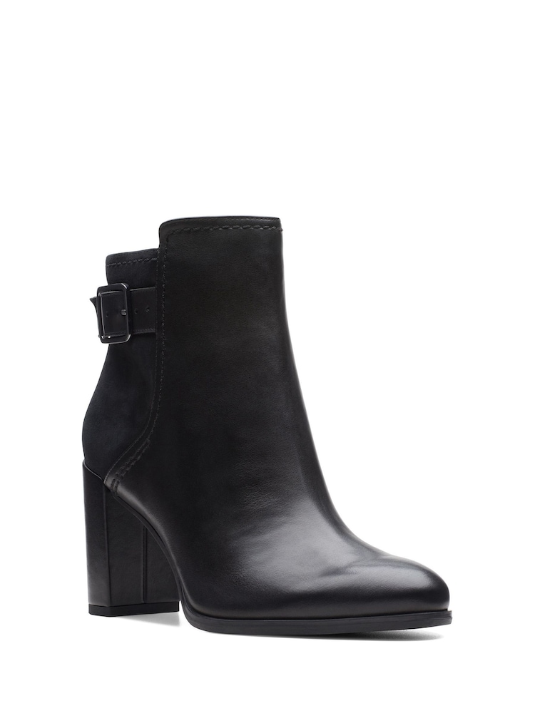 Clarks Black Caramel Suede Freva85 Buckle Boots - Image 3 of 7