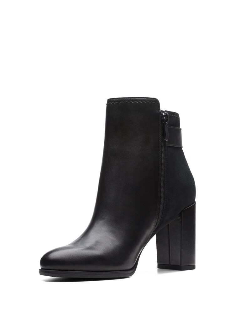 Clarks Black Caramel Suede Freva85 Buckle Boots - Image 4 of 7