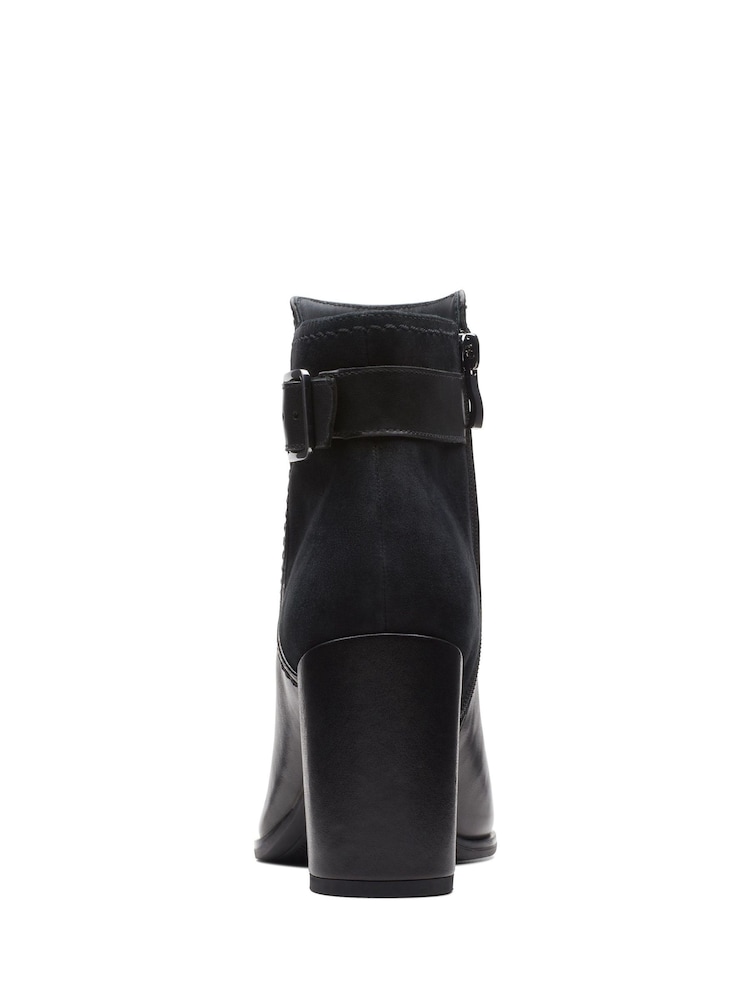Clarks Black Caramel Suede Freva85 Buckle Boots - Image 6 of 7
