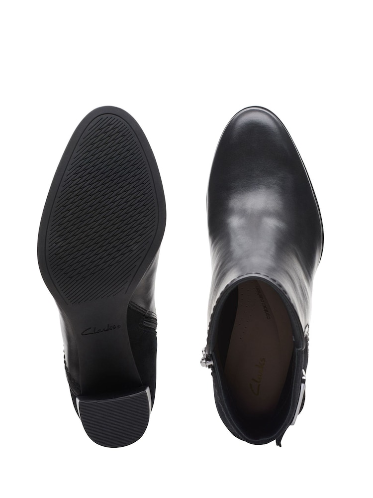 Clarks Black Caramel Suede Freva85 Buckle Boots - Image 7 of 7