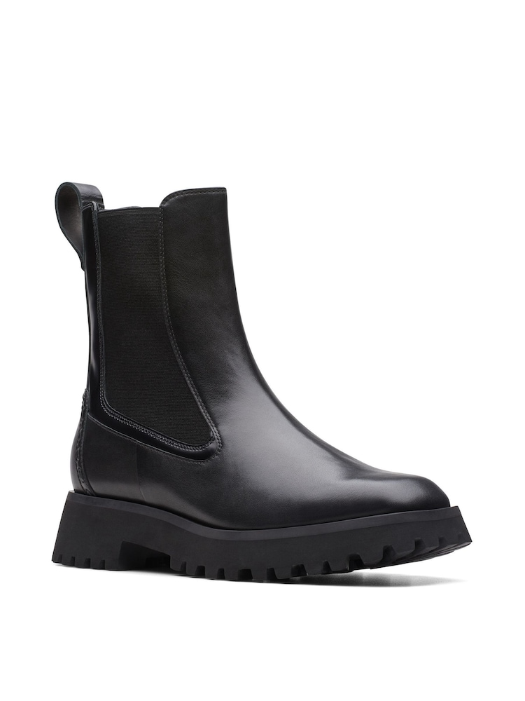 Clarks Black Leather Stayso Rise Boots - Image 2 of 7