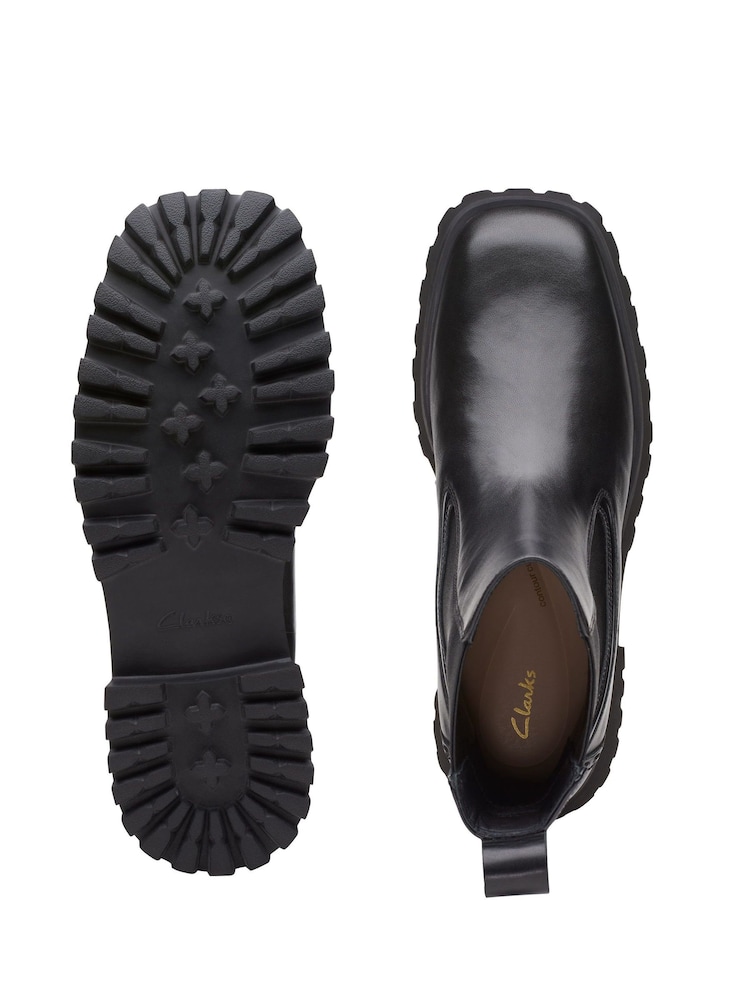 Clarks Black Leather Stayso Rise Boots - Image 7 of 7