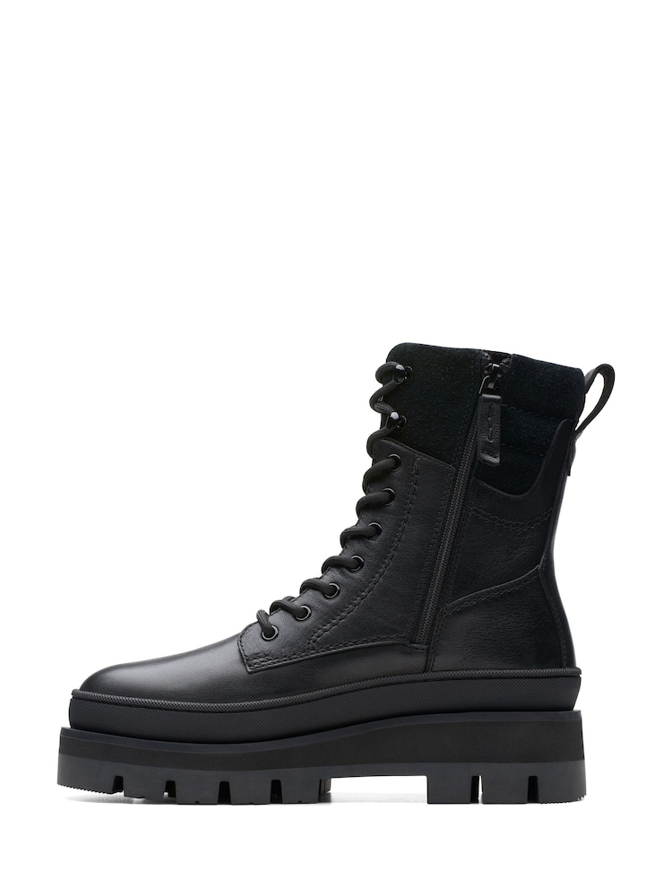 Clarks Black Pebble Nubuck Orianna2 Hike Boots - Image 2 of 7