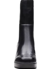 Clarks Black Leather Pique Up Boots - Image 5 of 7